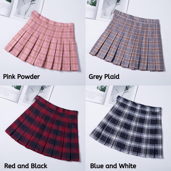 Mini falda a cuadros para mujer con faldas plisadas cortas y Etsy España