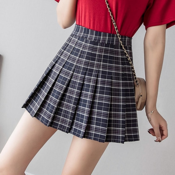 Mini falda a cuadros para mujer con faldas plisadas cortas y Etsy España