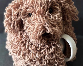 Patrón de crochet en PDF para funda de tetera vintage Loopy Dog