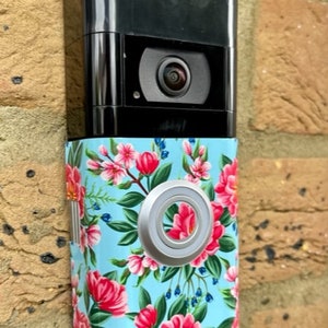 Ring Doorbell Flowers Decal Sticker for Ring Doorbell 2, 2nd Gen, 3 / 4, Pro, Pro 2 or Peephole Removable Vinyl