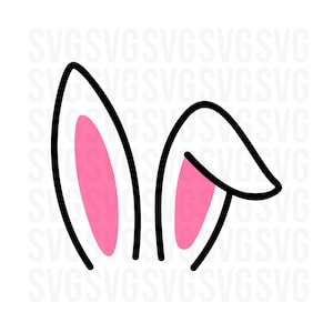 Hasen Ohren Svg, Süße Hasen Ohren Svg, Hase Hase Svg, Ostern Svg, Png, Dxf