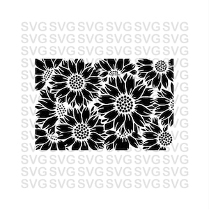 Tournesol Svg, svg motif tournesol, autocollants voiture, fleurs, png, fichier svg pour cricut, haute résolution