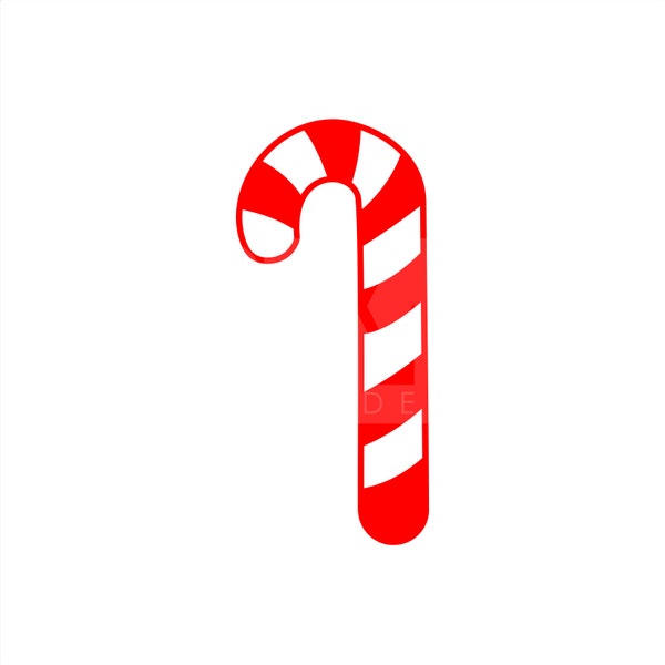 Candy cane SVG, Candy cane cut file, Candy cane cricut, Candy cane silhouette, Candy cane digital, Custom Candy Cane Svg, Cute Christmas Svg