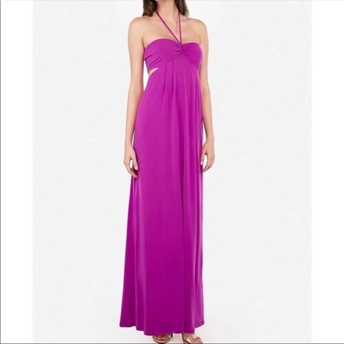 express maxi dress Printed V-neck Pleated Cross Back Long sleeves Linen-blend Square Neck Sleeveless Smocked