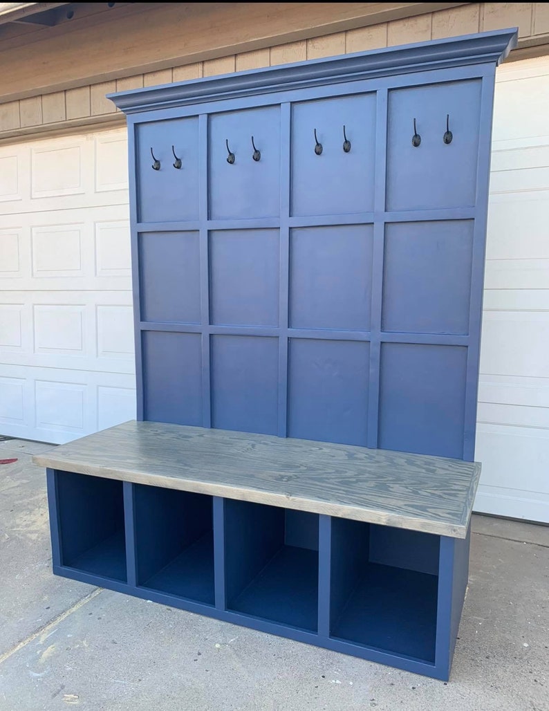 Hall Tree Cubby Storage Bench Unit LOCAL PICK UP and Delivery Etsy