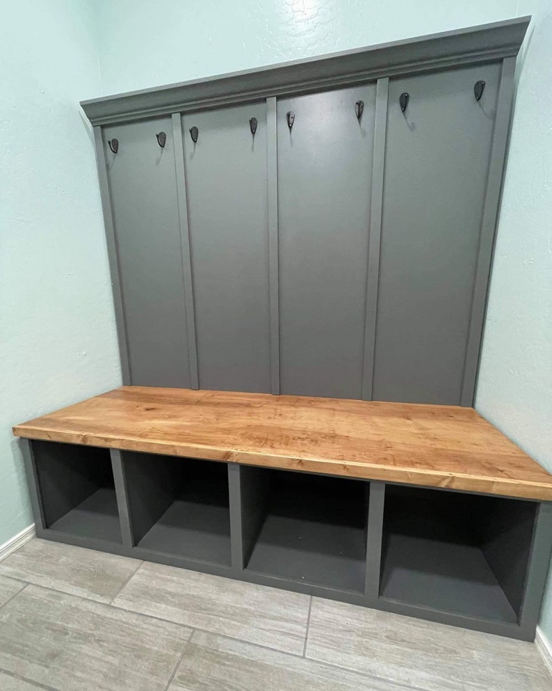 Hall Tree Cubby Storage Bench Unit LOCAL PICK UP and Delivery Etsy