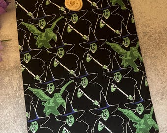 Wizard of Oz themed Fabric Book Sleeve: Handmade Padded Book Cover