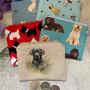 Geldbörse, Hund thematisiert, Reisebeutel, Reißverschlusstasche, Münztasche, Kartengeldbörse, Reißverschlusstasche, Kopfhörerbeutel, Strumpffüller, Geburtstagsgeschenk