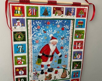 Santa fabric advent calendar