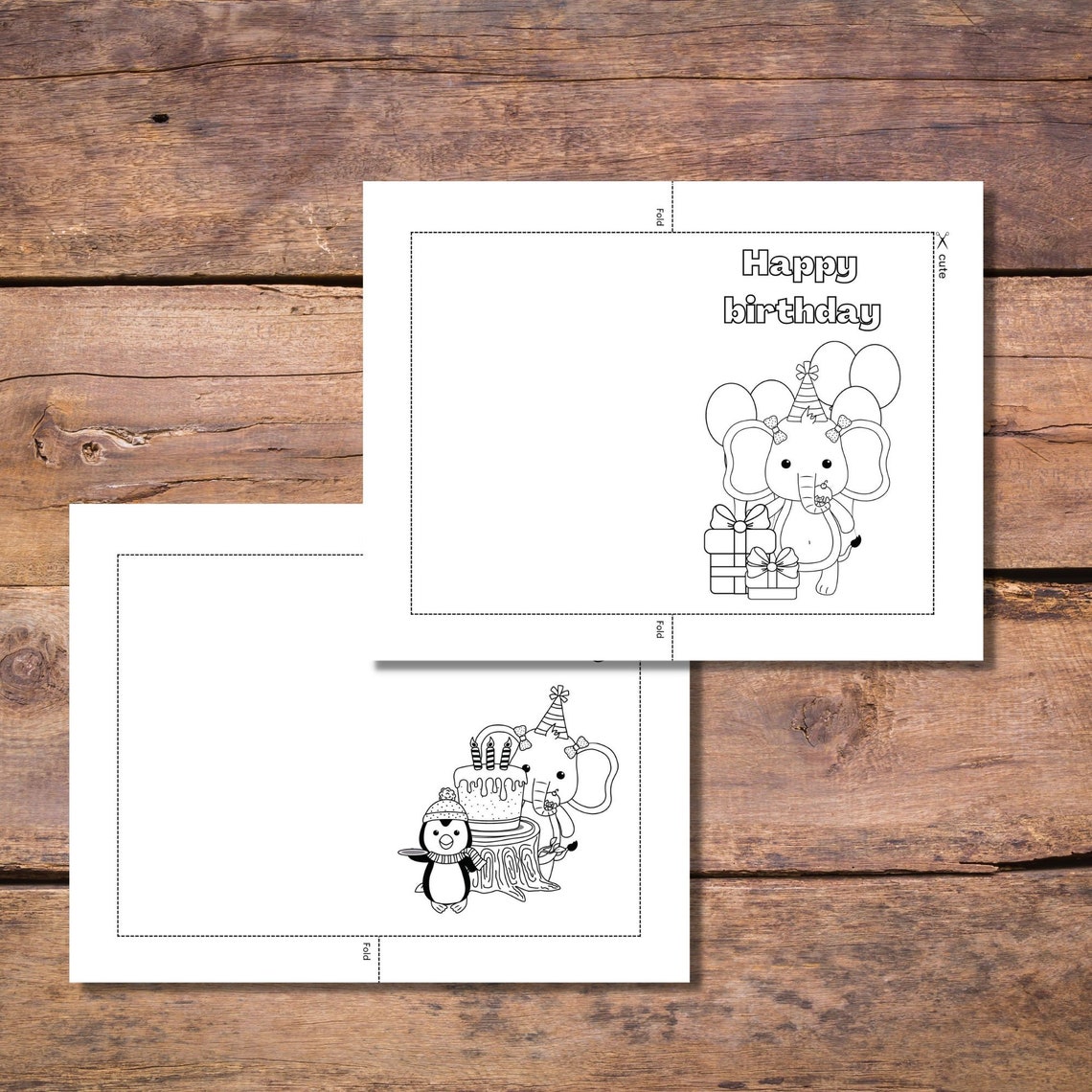 Printable Birthday Coloring Cards for Kids Digital Downloads Etsy Printable Birthday Coloring Cards for Kids Digital Downloads Etsy