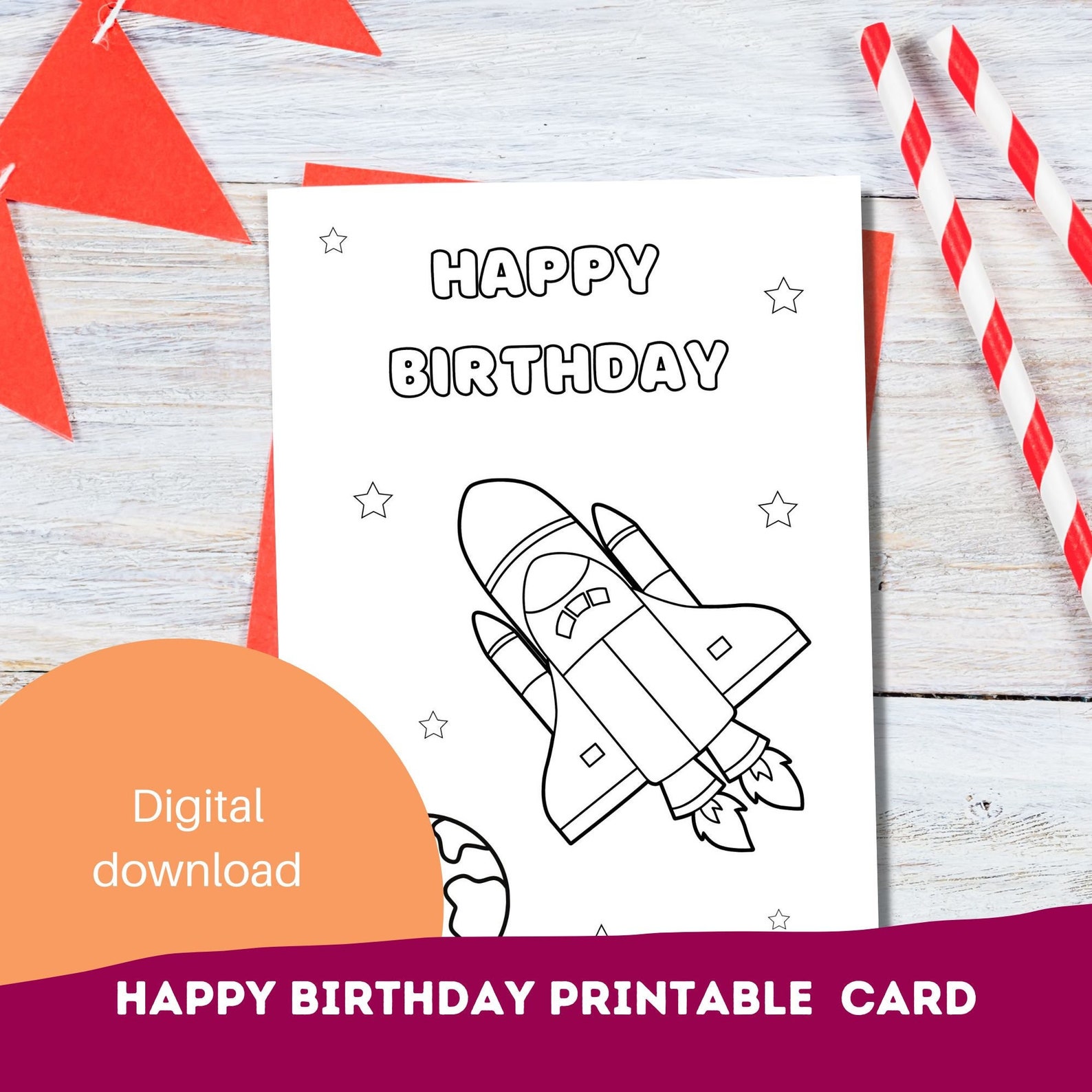 Printable Birthday Coloring Cards for Kids Fun Set of 5 - Etsy