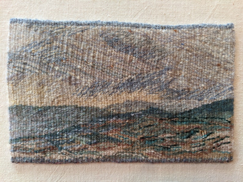 Sue Lawty fine artist landscape weaving tapestry linen wool image 1