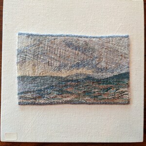 Sue Lawty fine artist landscape weaving tapestry linen wool image 2