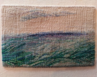 Sue Lawty fine artist landscape weaving tapestry linen wool