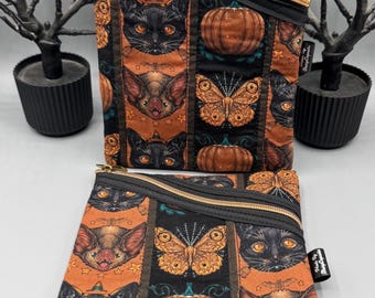 Funda vintage de Halloween para lector electrónico: bolsa acolchada con paneles espeluznantes