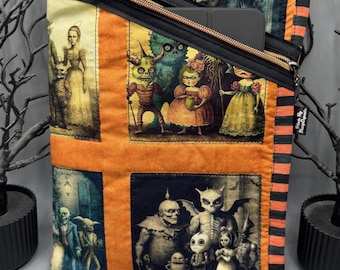 Funda para tableta Monster Friends 2: Panel espeluznante, acolchada, para iPad, Halloween, gótica, regalo