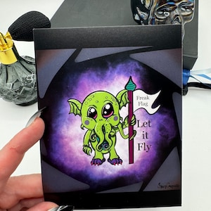 Stampa artistica con apertura di Thulu, Cthulhu, biglietto di auguri premium, gotico, regalo
