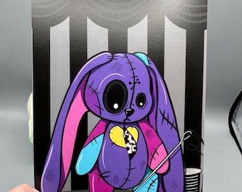 Lámina artística Spindle Bunny, tarjeta gótica premium
