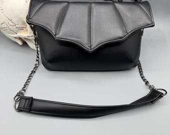 Batwing Clutch: Shoulder, Handbag, Goth, Gift, Black