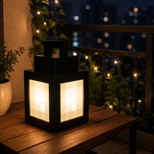 Minimalist LED Table Lamp | Geometric Ambient Light, Modern Cube Design