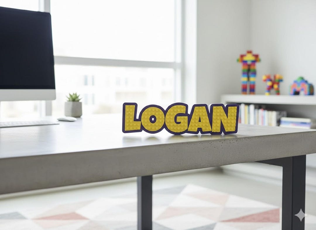 Custom Building Block Name Sign – Personalized Toy Style Name Display ...