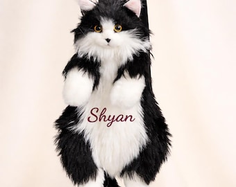 Personalized Plush Cat Backpack, Custom Name Stuffed Cat Bag, Cute Kitty Shoulder Bag for Girls -Shoulder Bag for Girls & Women–Unique Gift