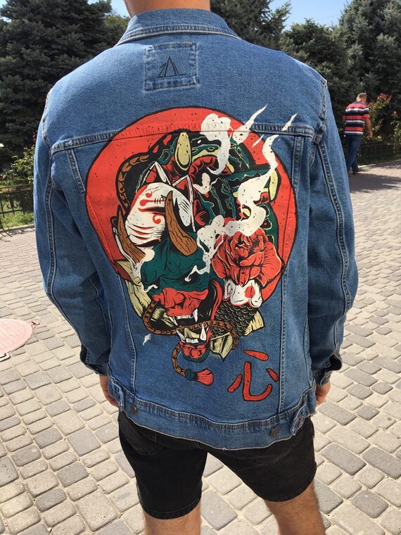 Japanese Custom Denim Jacket for Men 