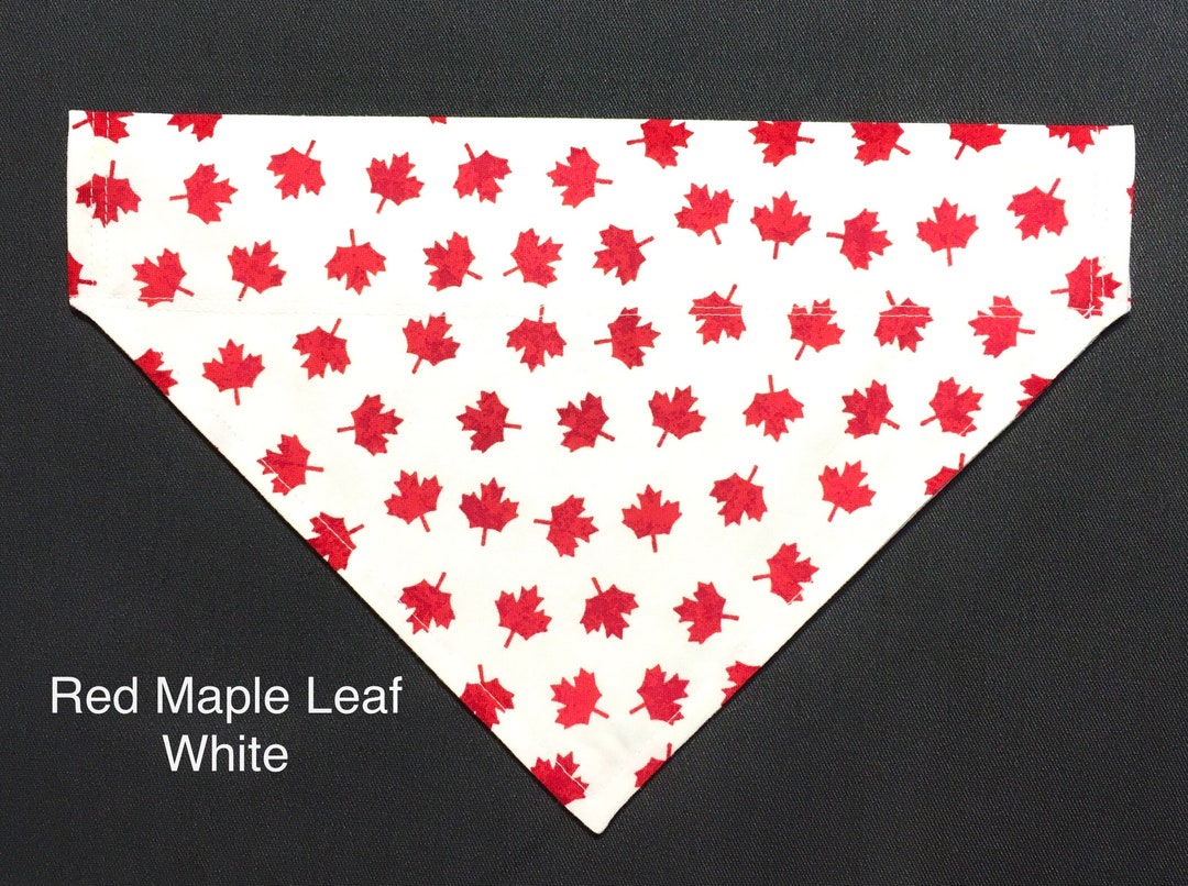 Celebrations, Canada Day Dog Bandana, Slide Over the Collar Dog Scarf