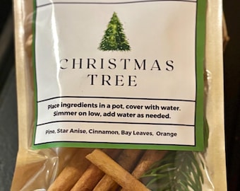 Christmas Tree Simmer Pot Kit, Dried Herbs & Fruit