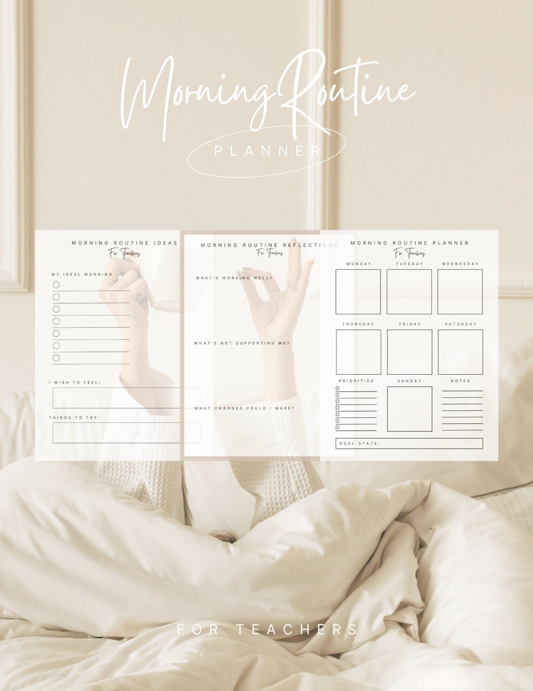 Morning Routine Planner for Teachers - Etsy