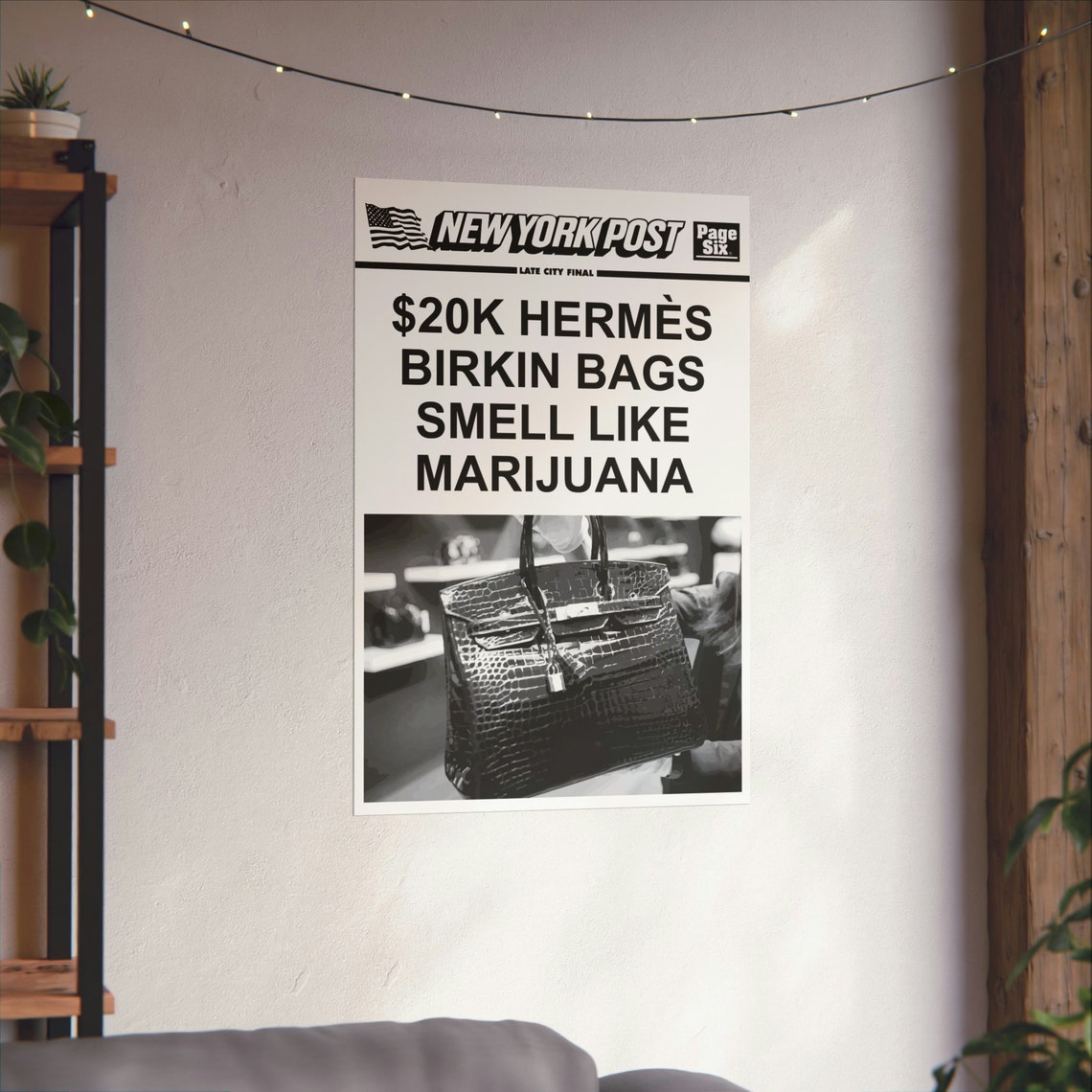 Birkin Bags Smell Like Weed Matte Vertical Posters 24 X 36 Etsy Canada