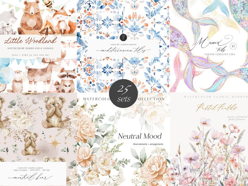 Barn- och blommigt sommarpaket - Pangea Azure-paket - Barnrumspaket - Blommigt paket bild 3