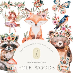 Waldtiere - Waldtiere - Waldtiere - Waldtiere - Folk - Boho Kinderzimmer - Unbegrenzte Verkaufslizenz