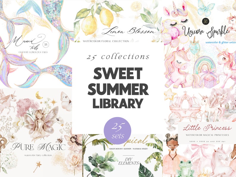 Barn- och blommigt sommarpaket - Pangea Azure-paket - Barnrumspaket - Blommigt paket bild 1