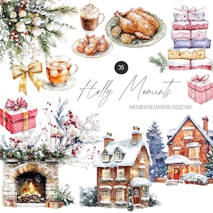 Imágenes prediseñadas de invierno acogedor - Paisaje urbano invernal - Imágenes prediseñadas de Navidad - Bebidas navideñas - Comida y cócteles festivos - Invierno - Licencia de venta ilimitada