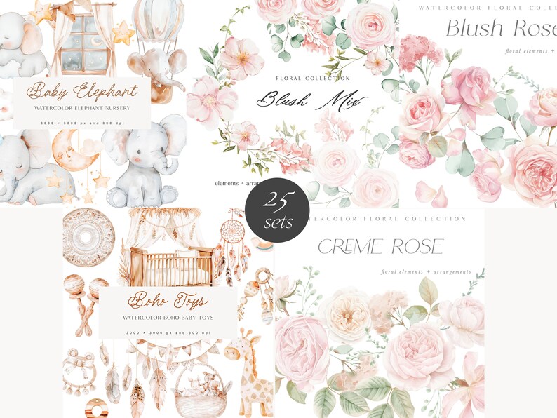 Barn- och blommigt sommarpaket - Pangea Azure-paket - Barnrumspaket - Blommigt paket bild 5