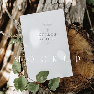 Woodland Card Mockup - Woodland Greenery Mockup - Smart Object - PSD Mockup - Card Mockup - Uitnodiging Mockup - Hoge resolutie