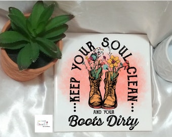 Keep Your Soul Clean Ceramic Tile
