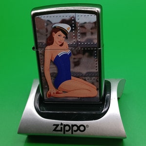 ZIPPO  PIN-UP Girl  Bomber Artwork   New in Box