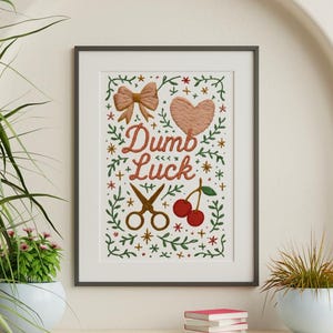 Lucy Dacus &quot;Dumb Luck&quot; Digital Print, Forever Is A Feeling Album Art, Indie Music Printable Wall Art, LGBTQ Fan Gift, Gallery Wall Decor