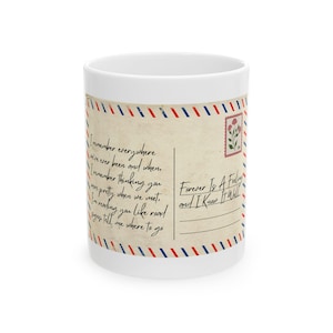 Lucy Dacus Forever Is A Feeling Cup, Boygenius Vintage Letter Drinkware, Modigliani Lyrics, Indie Music Lover Ceramic Mug, LGBTQ Music Fan