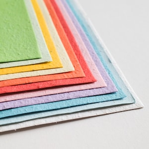 Colored Seed Paper Handmade 300gsm Premium - Pack 10 Sheets Letter size A4 - Wildflower Mix - Seed Paper Set wholesale