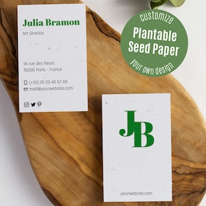 Pflanzbare Visitenkarte, personalisierte Saatkarten, umweltfreundliche Visitenkarte, professionelle Karten, Großhandel