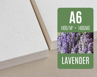 Seed paper A6 - Lavender - Bulk of blank plantable seeded paper sheets wholesale