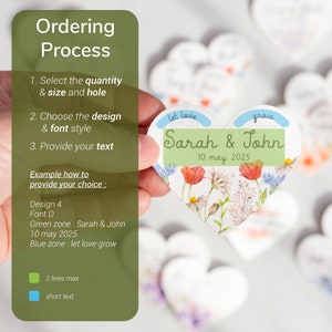 Custom Wedding Gift Favors Seed Paper Hearts Shapes Plantable Wildflower Grow Bulk Wholesale bundle of hearts Thank You Biodegradable image 6