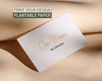 Plantable Business Card, Custom Card, Personalized Seed Paper Cards, Bulk Growing Cards, Eco Friendly Business Card, Wholesale