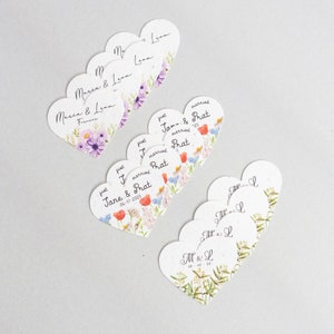 Custom Wedding Gift Favors Seed Paper Hearts Shapes Plantable Wildflower Grow Bulk Wholesale bundle of hearts Thank You Biodegradable image 10