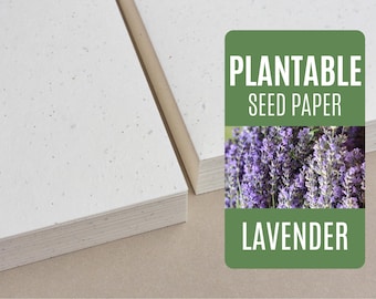 Seed paper Lavender - Bulk of blank plantable seeded paper sheets wholesale 150gsm 250gsm A4 A5 A6 letter size