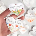 Bulk Plantable Hearts Shapes Thank you Wedding Favors guest gift Custom Seed Paper Heart Wholesale Labels Biodegradable product logo