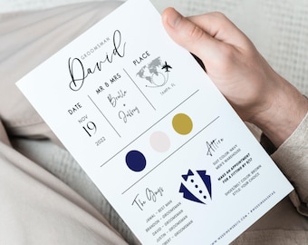 Plantilla de tarjeta de información del padrino de boda, propuesta de padrino de boda